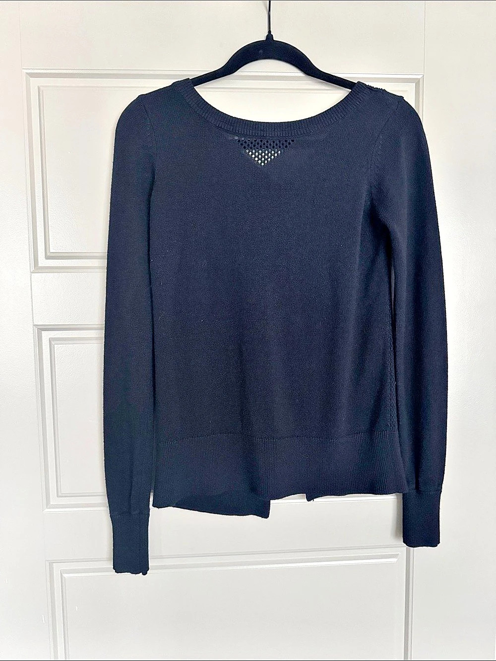 Lululemon Bring It Backbend Sweater Black Wrap-Front Sweater, S